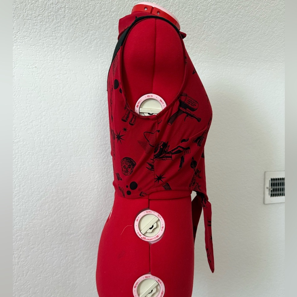 Atomic Space Print Crop Top - Picture 2 of 5